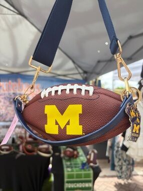 MICHIGAN Navy &Yellow Michigan Football Crossbody purse